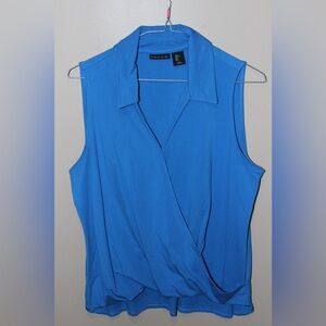 Tahari Vibrant Blue Sleeveless Blouse